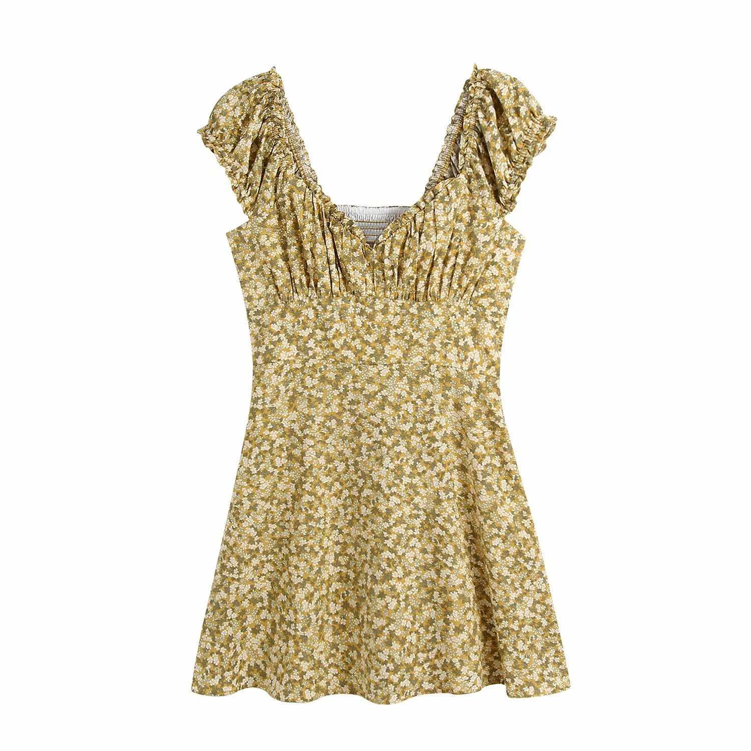 Летние женщины цветочные печатные платья ремни без рукавов эластичный бюст элегантные повседневные винтажные шикарные леди короткая сарафана 210709