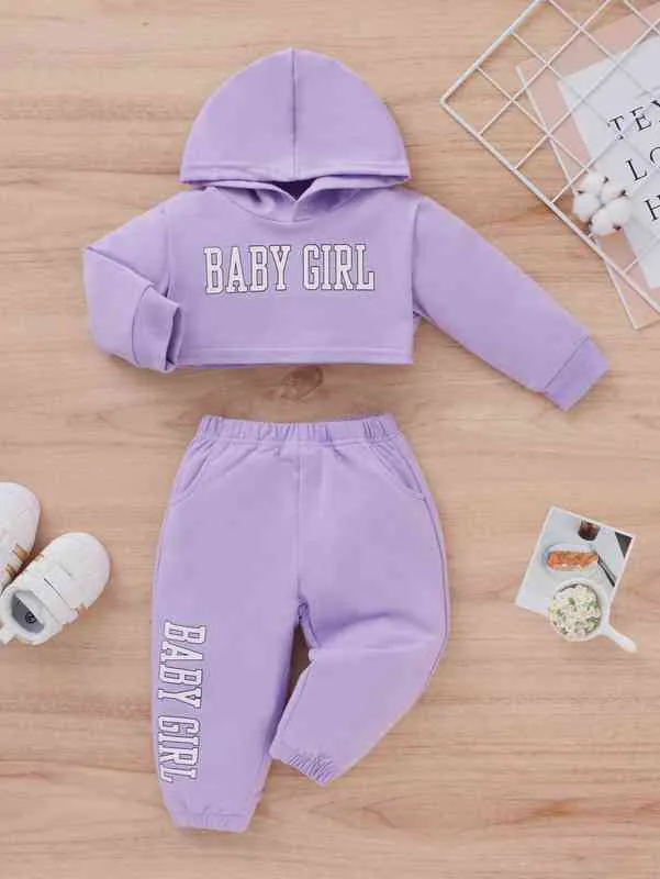 Baby Girl Letter Graphic Bluet z joggers She