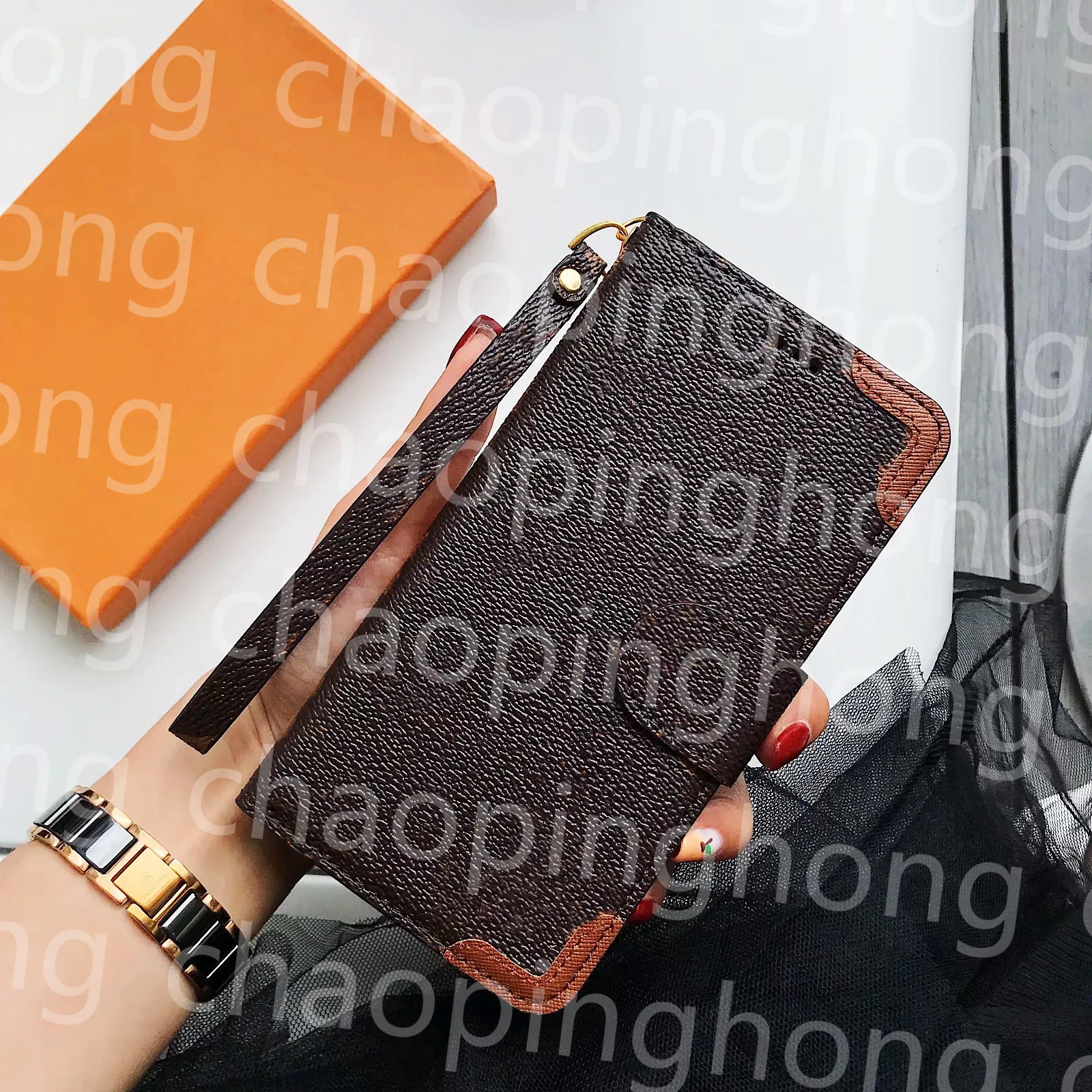 Творческие чехлы для телефона Flip Wallet для iPhone 14 13 Pro Max I 12 11pro XS XR X 7 8 Plus Luxury Four Corners Stitching Leather Card держатель POC3939622