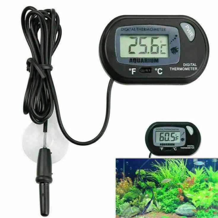 魚水族館温度計デジタルLCD表示爬虫類テラリウム温度温度計プローブメーター冷蔵庫SN5261
