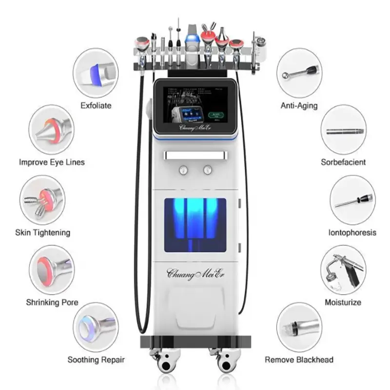 machine d'hydradermabrasion RF rajeunissement de la peau microdermabrasion hydro dermabrasion équipement d'élimination des rides de levage bio