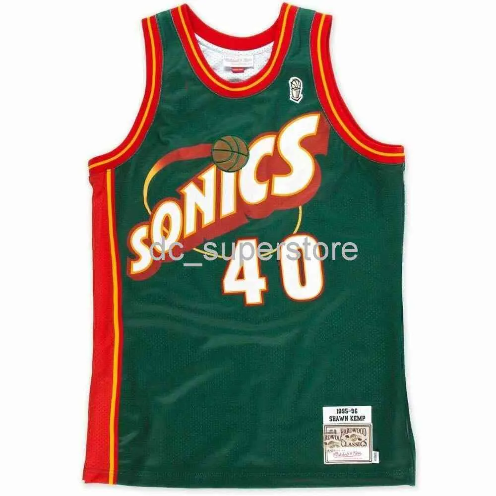 Mens Shawn Kemp 1995-96 Jersey Stitched Custom Any Name Number XS-6XL Basketball Jersey