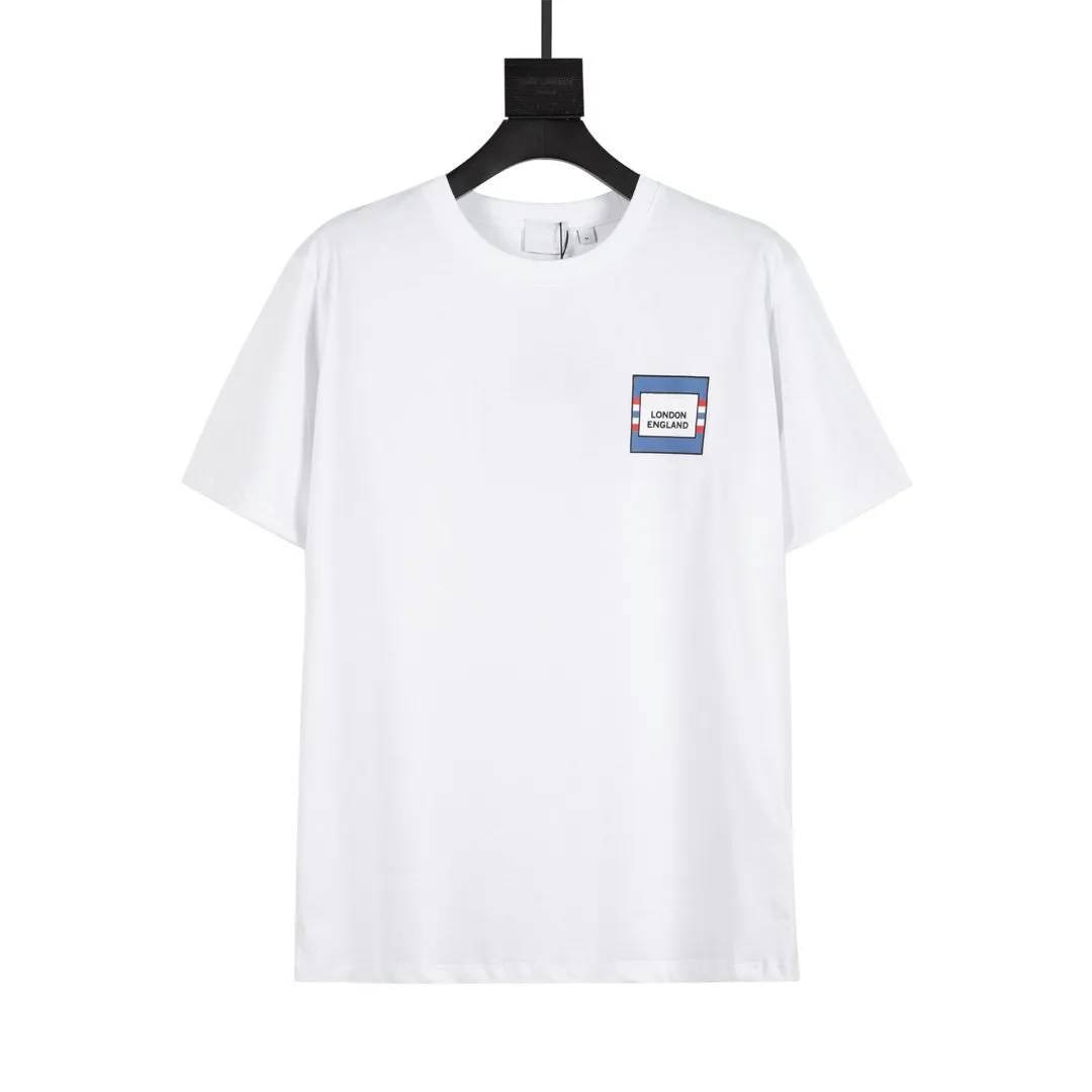 Herr t-shirts street bokstäver tee London England trycker t-shirt sommar avslappnad broderi skjorta stor storlek kläder plus burss till 2xl