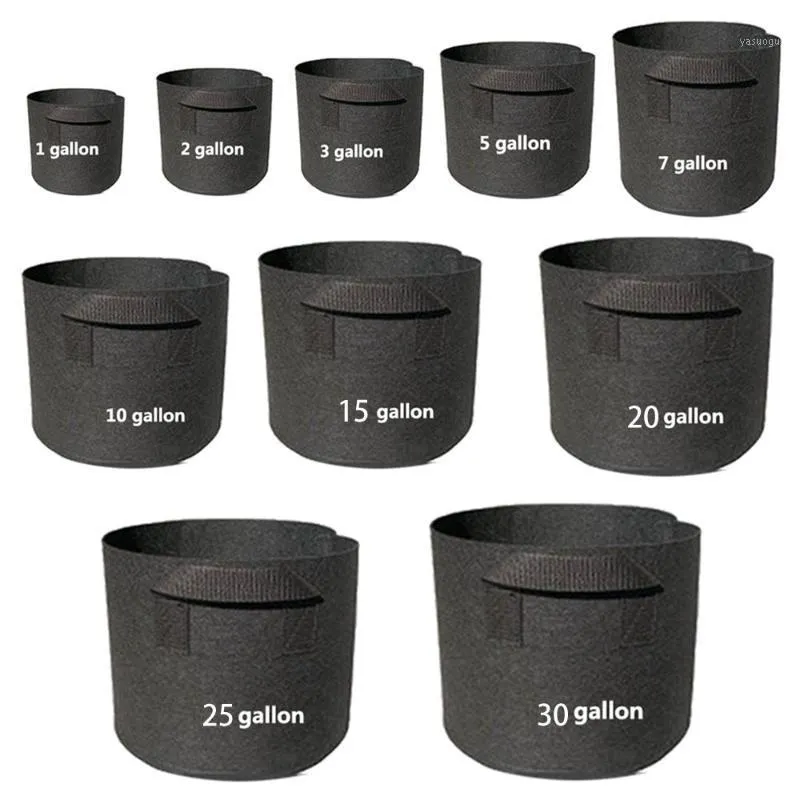 Planters & Pots 1-30gallon Big Plant Flower Grow Bags Pot Home Garden Tools Potato Strawberry Fabric Vegetable Jardin Gardening Growing