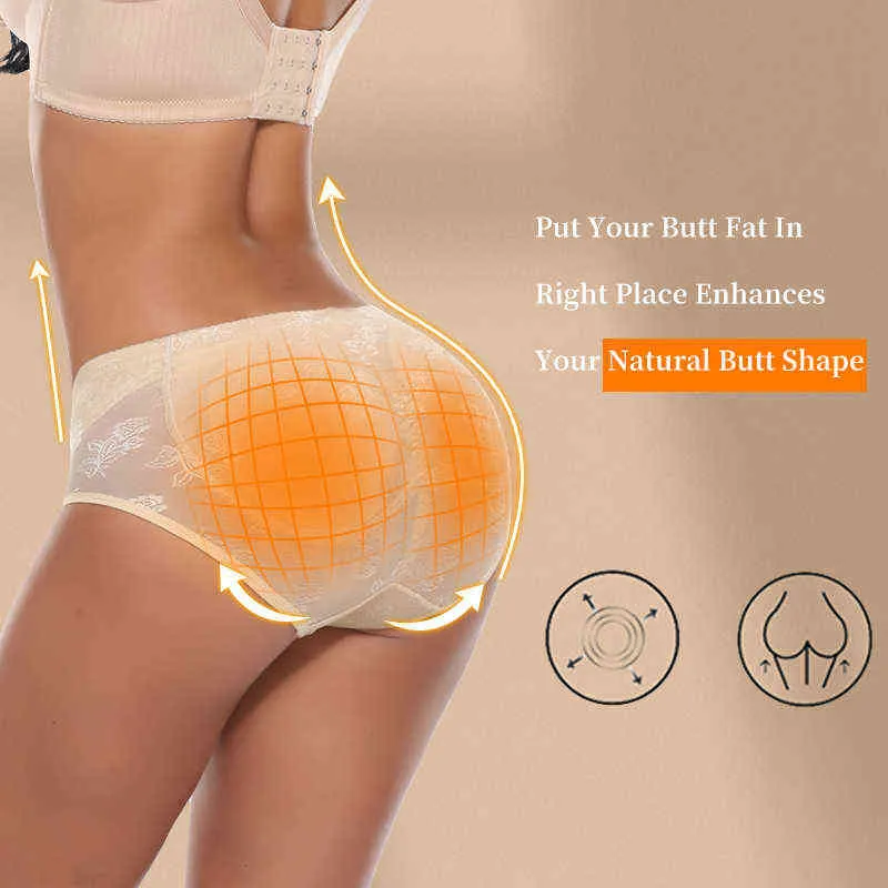 Miss Muscle Invisible Butt Lifter Booty Enhancer Padded Control Panties  Body Shaper Padding Panty Push Up Shapewear Hip Modeling|Control Panties