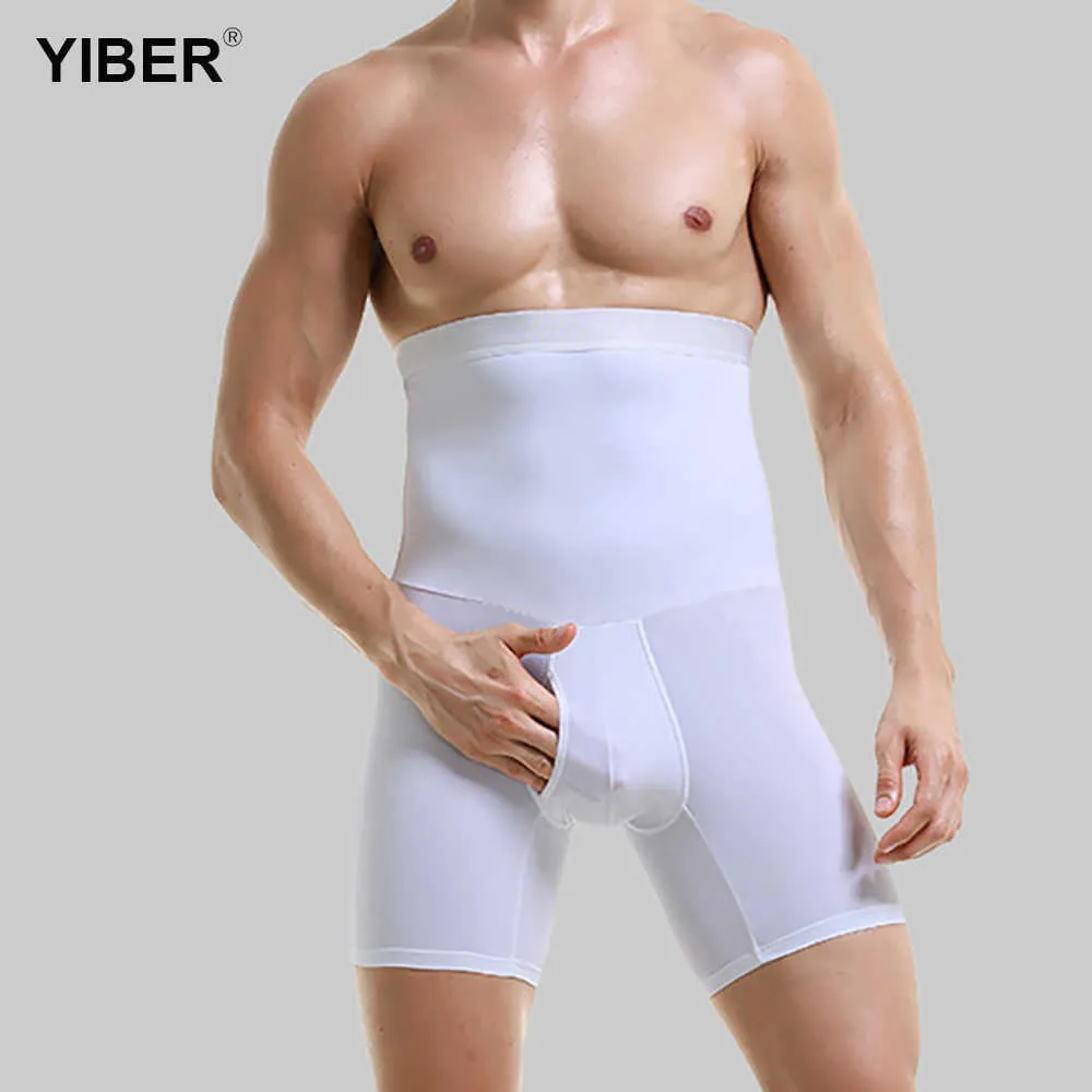 Shapewear dla mężczyzn Spodenki kompresyjne Ciało Shaper Waist Trener Tummy Control Odchudzający Modelowanie Spodnie Pasek Bokser Bielizna