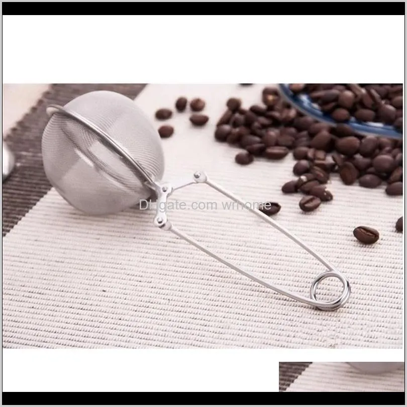 stainless handle creative new steel tea with bag spoon mesh ball infuser strainers teakettles kitchen tools