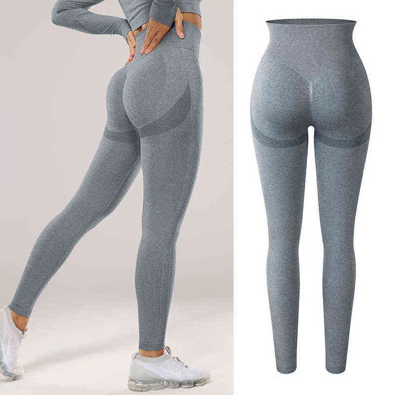 High Waisted Seamless Workout Leggings For Women Scrunch Butt