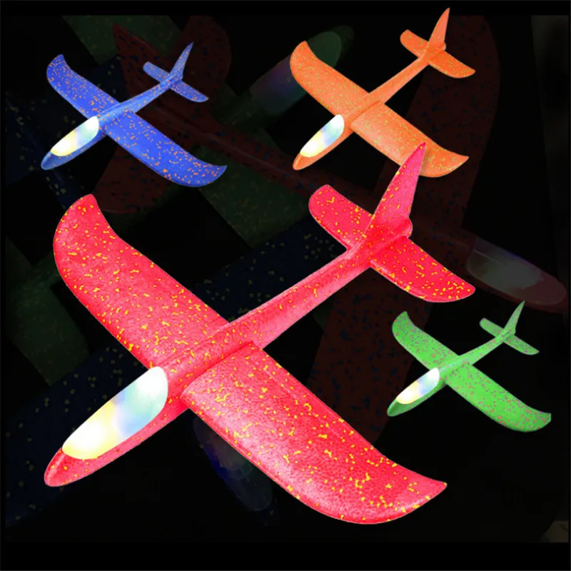 Toy model Foam airplane 48cm hand throwing airplanes aircraft models children glider luminous toys