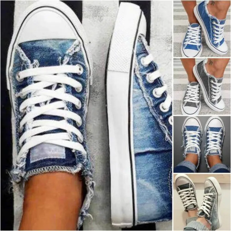 2020 Top Selling Women Canvas Shoes Denim Tunna Casual Spring Höst T-Bied Low-Top Fritid Studenter Skor Matcha All Choice