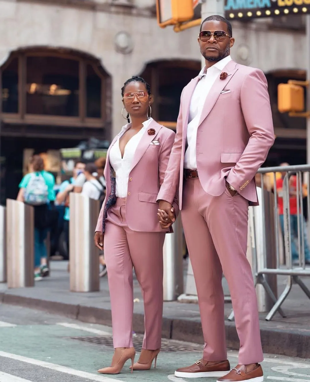 Blush Pink Tuxedo Suit