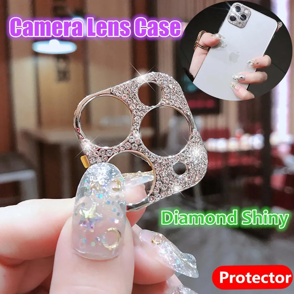 Przypadki dla iPhone 13 11 12 Pro Max Back Camera Obiektyw Osłona ochronna Shiny Bling Diamond Mini Protector Akcesoria telefoniczne