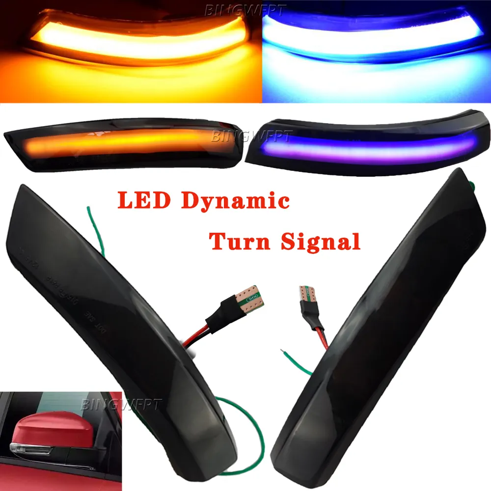 Black Dynamic Sign Sign Light LED Lateral Retrovisor Espelho Indicador Seqüencial Blinker Lâmpada para Ford Focus 2 3 MK2 MK3 Mondeo MK4