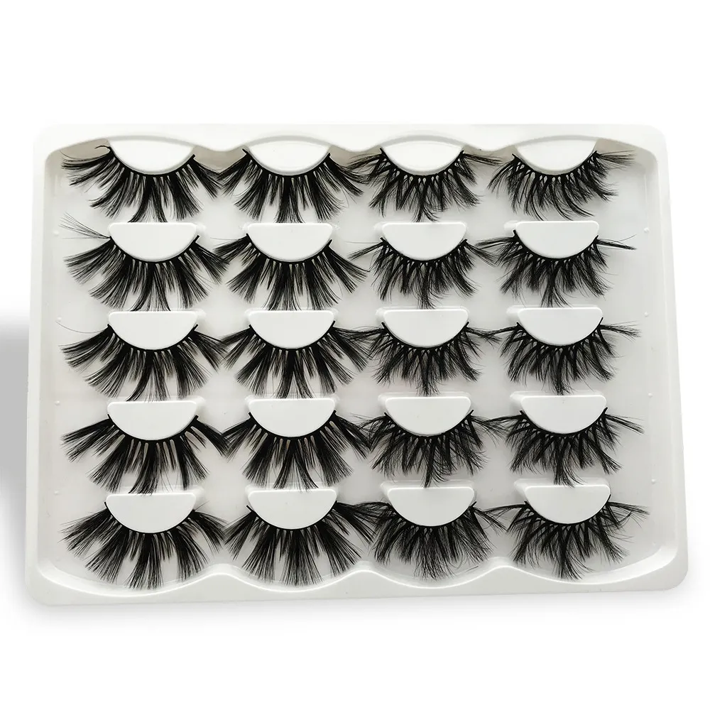 5D Mink Eyelashes Eyelash Eye Makeup 3D False Lashes Soft Natural Long Tjock Extension 10 Par Beauty Makeup Tools