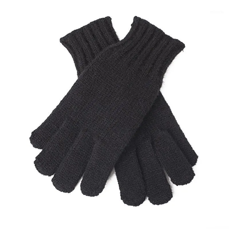 Ski-handschoenen vol vingers gebreide warme wintergunst voor herfst en ys-buy