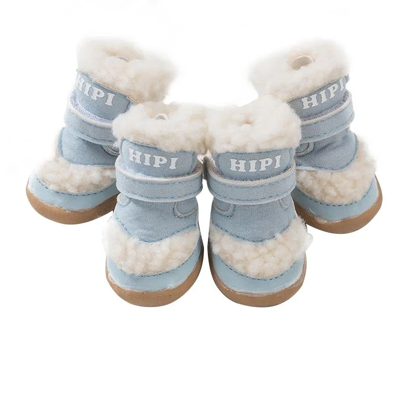 ملابس الكلاب 4pcs أحذية الحيوانات الأليفة أحذية الشتاء الجوارب المضادة للانزلاق جرو كات المطر الجوارب الجوارب للأحذية للكلاب الصغيرة chihuahua