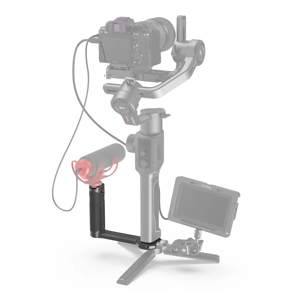 RONIN S SIDE HANDLE TRIPOD HEADS FR DJI RONIN-S / SC Zhiyun Crane V2 Moza Air 2 Aircorss Gimbals w / Cold Sko Mount 2786