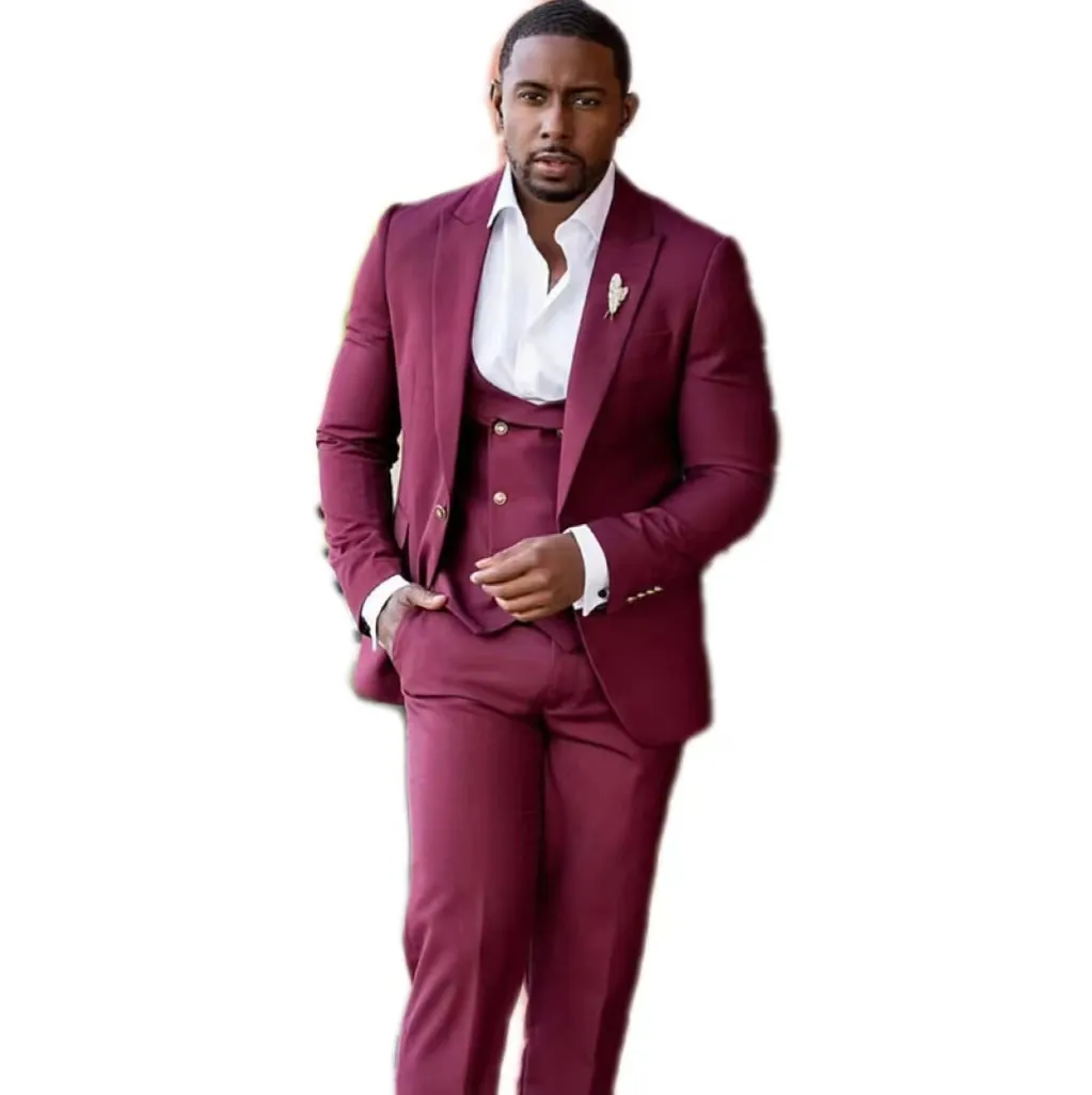 Veralove Abito Da Cerimonia Daffari Rosso Con Risvolto A Punta