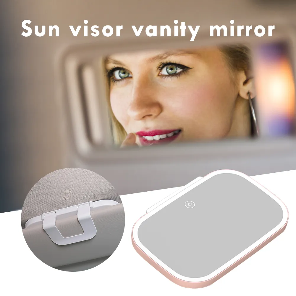 Car Sun Visor Vanity Mirror, Miroir De Maquillage Rechargeable