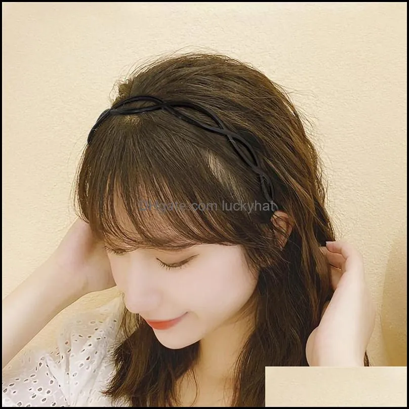 Creative Fashion Candy Color Hollow Chain Headband Women Girls Charm Plastic Non-Slip Hair Hoop Party Club Headwear