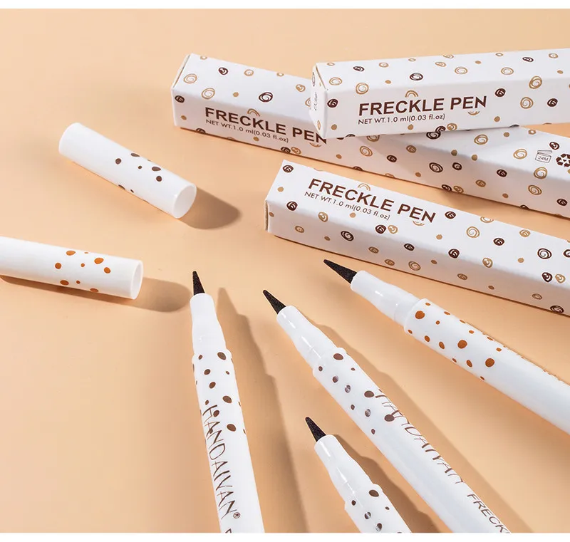 HANDAYAN Natural Pen Eyeliner Lifelike Soft Brown 4 Colors Freckle Makeup Dot Spot Create the Most Effortless Sunkissed Look