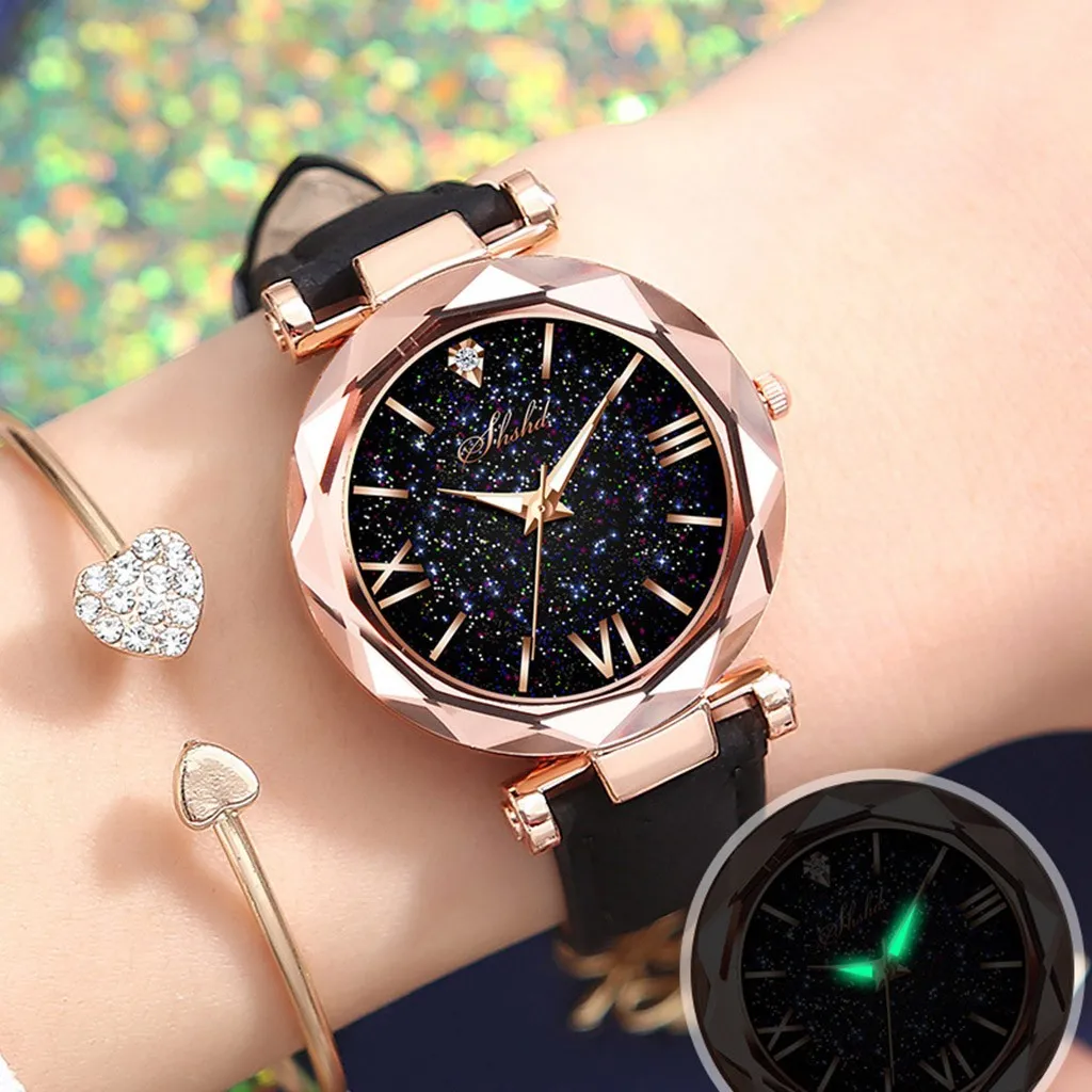 Lüks erkek ve kadın saatler tasarımcı marka saatler montre de luxe ciel toil pour femmes, montre-bilezik pois avec chelle romaine
