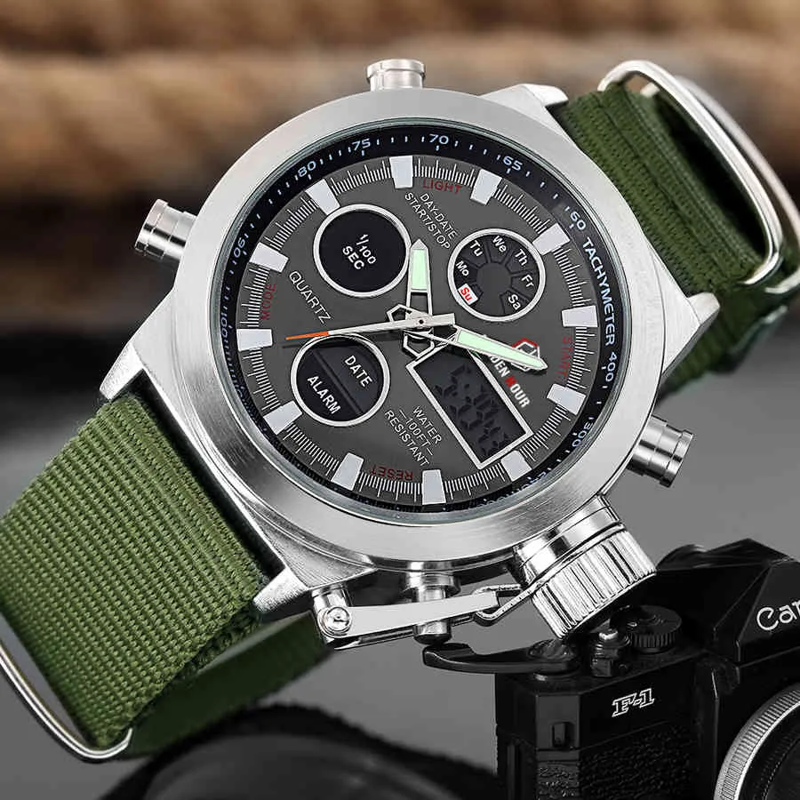 Men's fashion nylon strap sports watch cheap