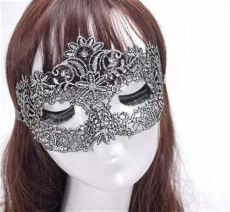2018 Yeni Seksi Dantel Yarım Yüz Bar Maskeleri Kadınlar Lady Kız için Masquerade Noel Topu Cadılar Bayramı Kostüm Partisi Kapak 381 V2