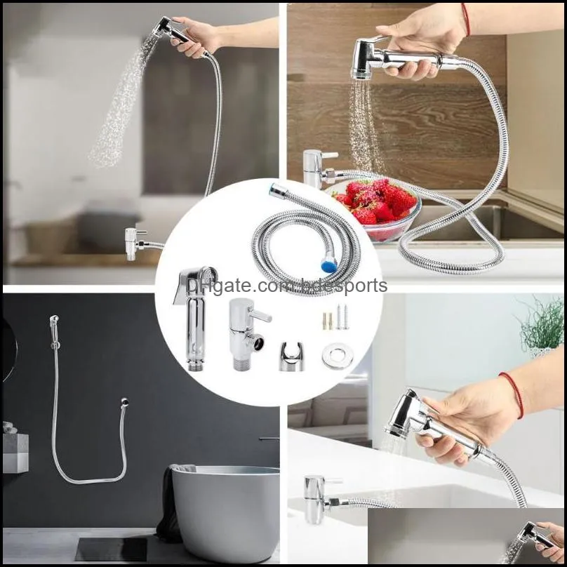 Bath Accessory Set Handheld Toilet Bidet Sprayer Universal Stainless Steel Kit For Wash Cleaning Accessories