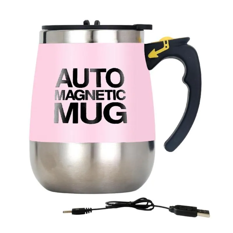 Mugs Self Mixing Mug Super Convenient USB Charging Auto Stainless Stirring Cup For Lazy People Coffee Tea Ho