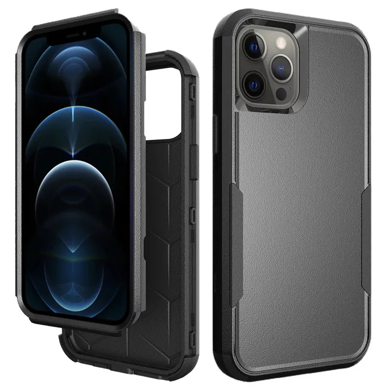 Hybrid Armor 3 in 1 Defender Cases Heavy Duty Tough Rugged Full Body Drop Shockproof Phone Cover For iPhone 15 Pro Max 14 14Pro 13 12 Mini 11 8 Samsung S23 Ultra S22 A14 A54