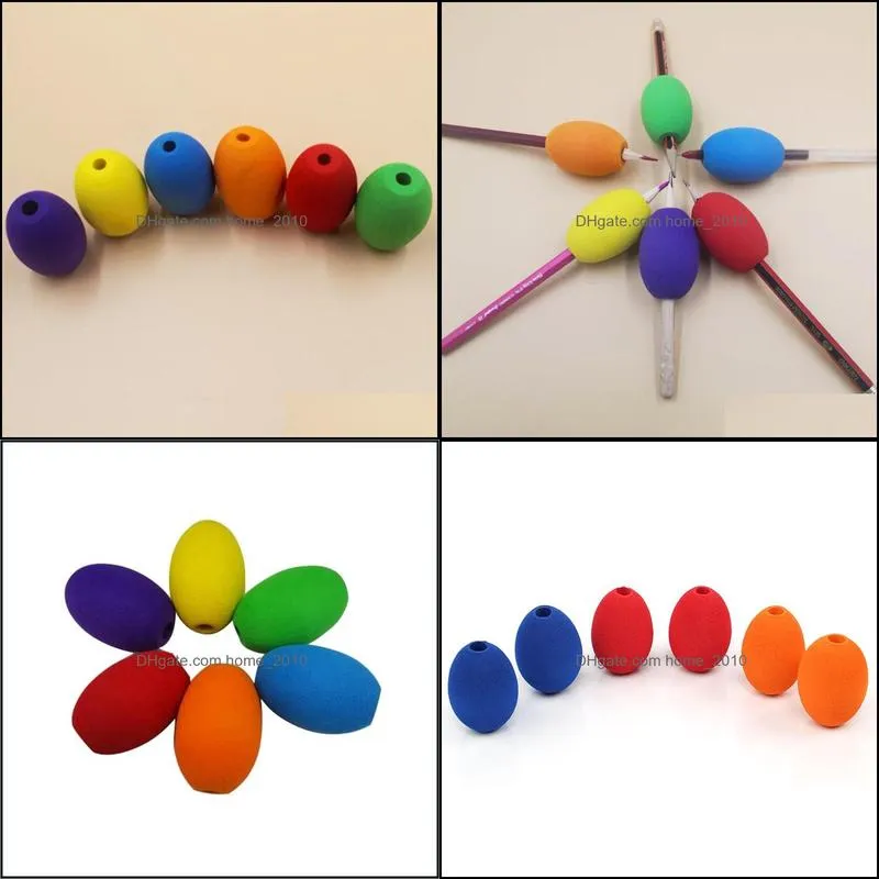 Oval Shape Pencil Grips EVA Soft Pen Grip for Kids Handwritting Students Children School Supplies Wholesale