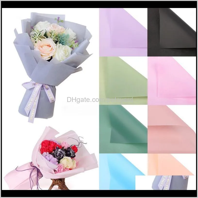 Arts, Home & Gardentranslucent Flowers Wrapping Paper Sheet Gift Packaging Floral Bouquet Korean Style Romantic Gifts Wedding Other Arts And