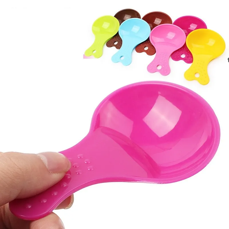 Colour Cute Spoon Dog Food Teddy Cat Candy Pet Shovel Bowl Water Bottle Drinking Bowls RRA11586