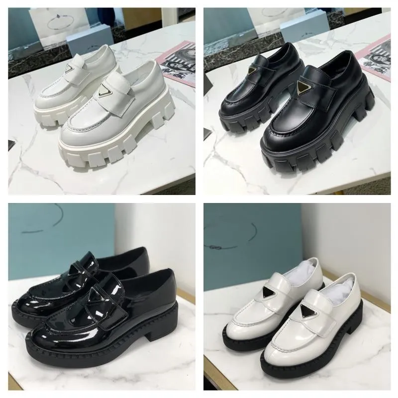 Platform Vrouwen Kwaliteit Casual Schoenen Desinger Driehoek Logo Zwart Mat Verhogen Hoge Sneakers Cloudbust Klassieke Mannen Schoen Loaf Patent Monolith Pbxi