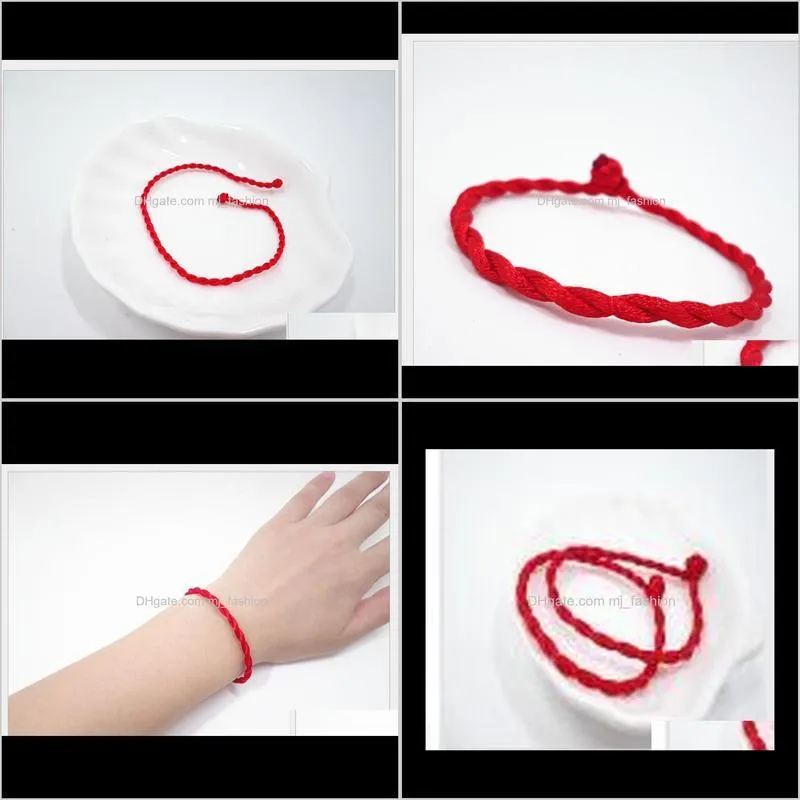 thread string bracelet lucky red green handmade rope bracelet for women men jewelry lover ps1969