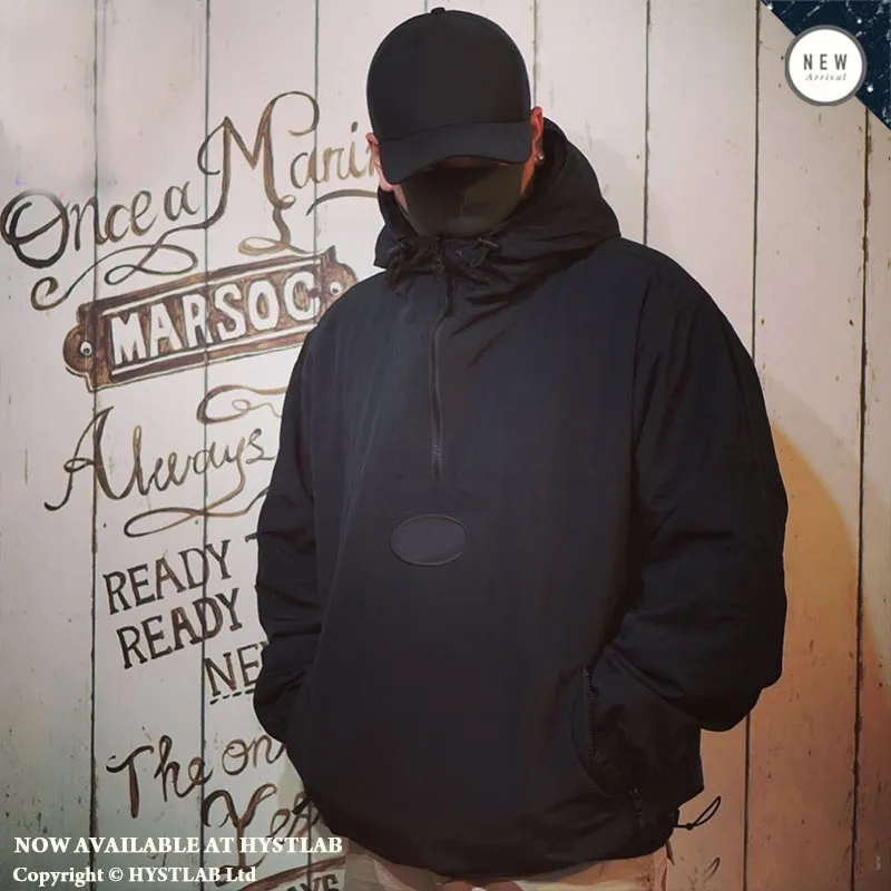 상자 가역 로고 보석 Anorak 1/4 Zip Jacket Pack-n-go 윈드 저항성 풀오버 /립 스톱 바지