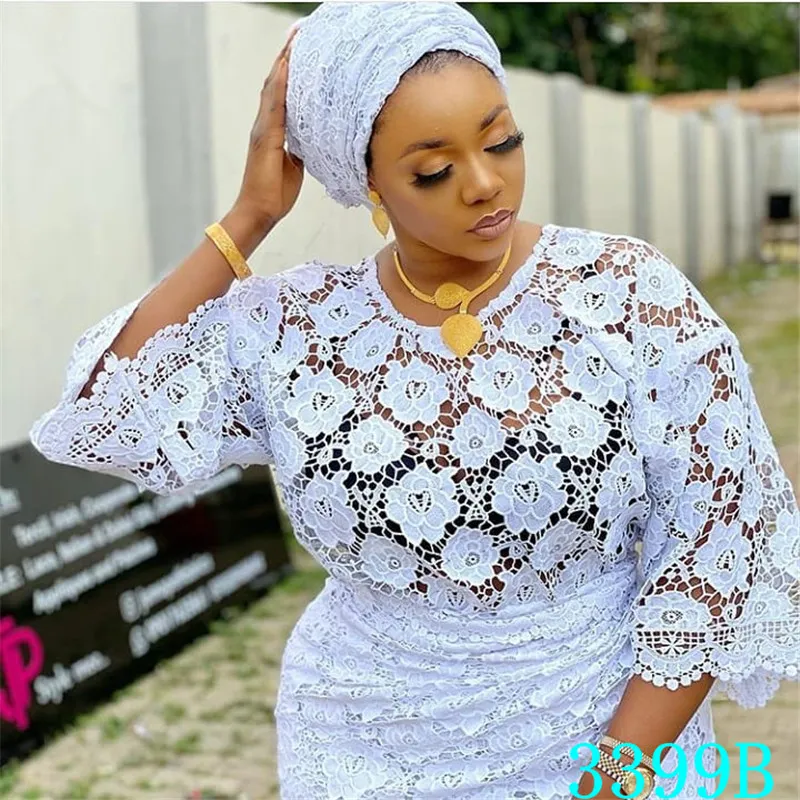 Robe en guipure africain sales