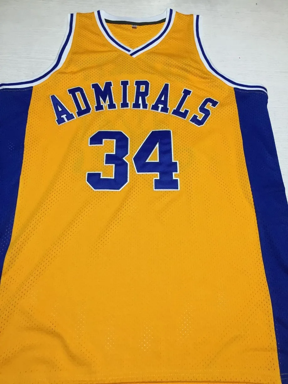 NCAA Vintage Kevin Garnett ADMIRALS College Basketball Jersey Yellow Custom Any Name Mumber Size S-5XL