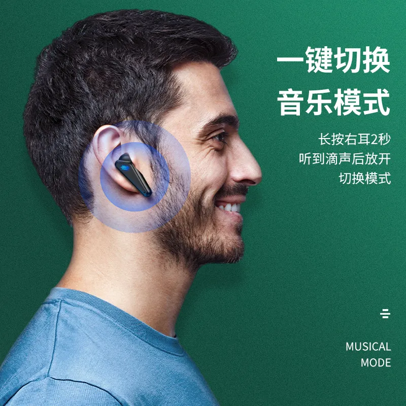 Nya privata h￶rlurar Modell Wireless Bluetooth Game Headset gr￤ns￶verskridande explosionsmodeller F￤rgglada ljus Eugenic Eating Chicken Tws i h￶rlurarna