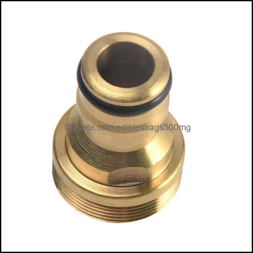 Kitchen Faucets 23MM Solid Brass Threaded Hose Water Tube Connector Tap Snap Adaptor Fitting Garden Outdoor For Washing Machine1
