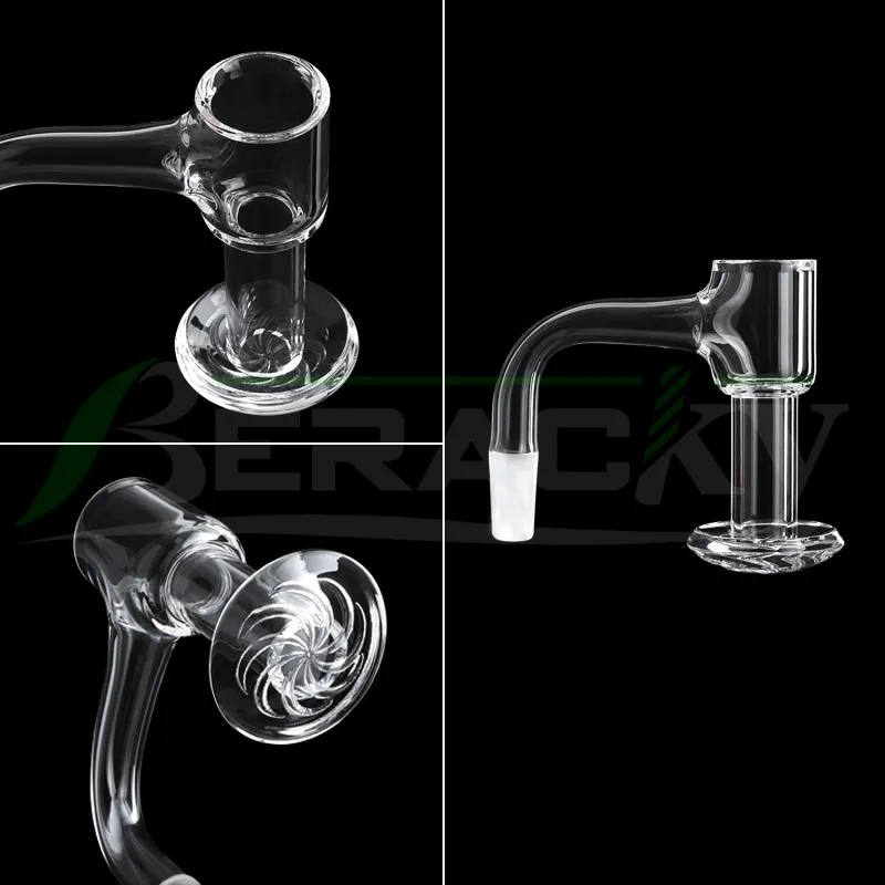 Beracky Högkvalitativ helsvets rökning avfasad kant Terp Slurper Quartz Banger With Blender Botten 20mmOD Slurpers Seamless Nails For Glas Water Bongs Dab Rigs