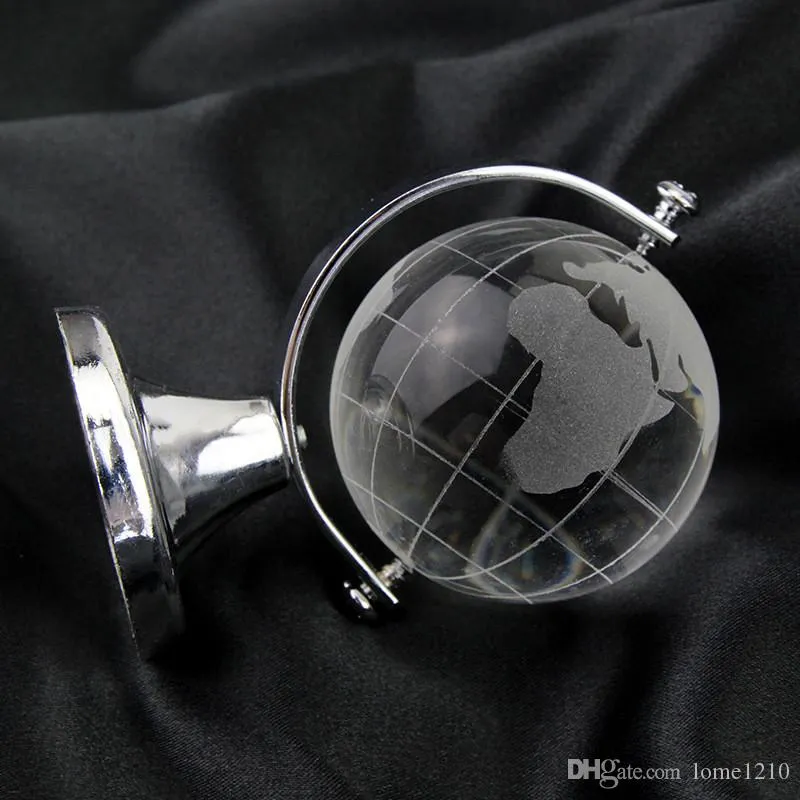 Glass Plastic Transparent World Globe Crystal Glass Clear Desk Decor Wedding Favor Tellurion Ornaments Gifts