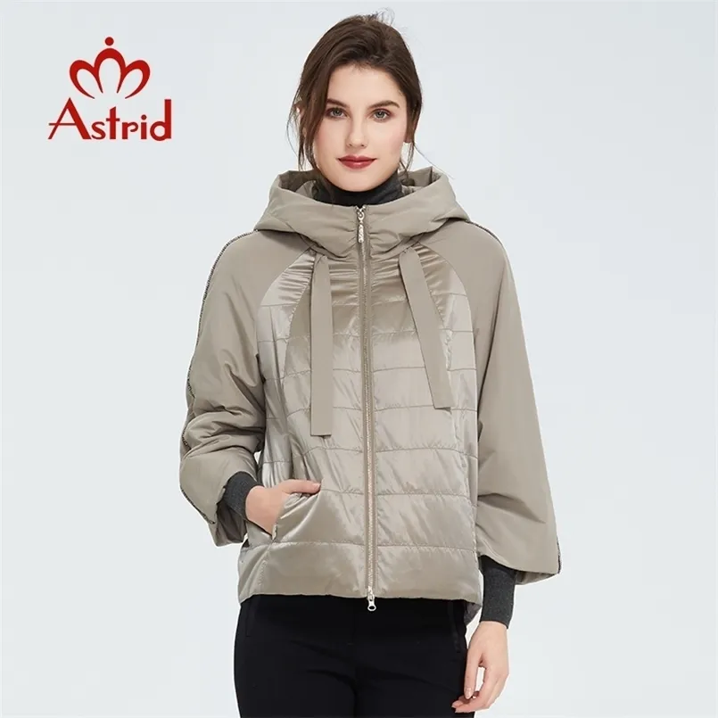 Astrid Printemps Manteau Femmes Outwear Tendance Veste Courte Parkas Casual Mode Femme Haute Qualité Chaud Mince Coton ZM-8601 210819