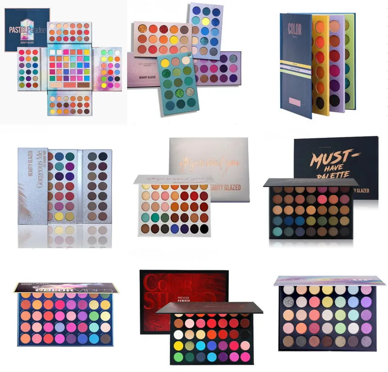 Beauty Glazed Eyeshadow Palette Evidenziatore Luminoso Glitter Luccicante Opaco Metallico Naturale Facile da indossare Impermeabile Schiarisci Trucco Ombretto Pallet