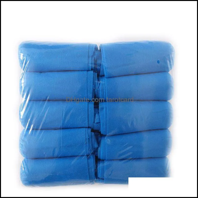 100pcs/lot Shoe Covers Disposable Shoe & Boot Covers Household Non-woven Fabric Boot Non-slip Odor-proof Galosh Wet Disposable Covers