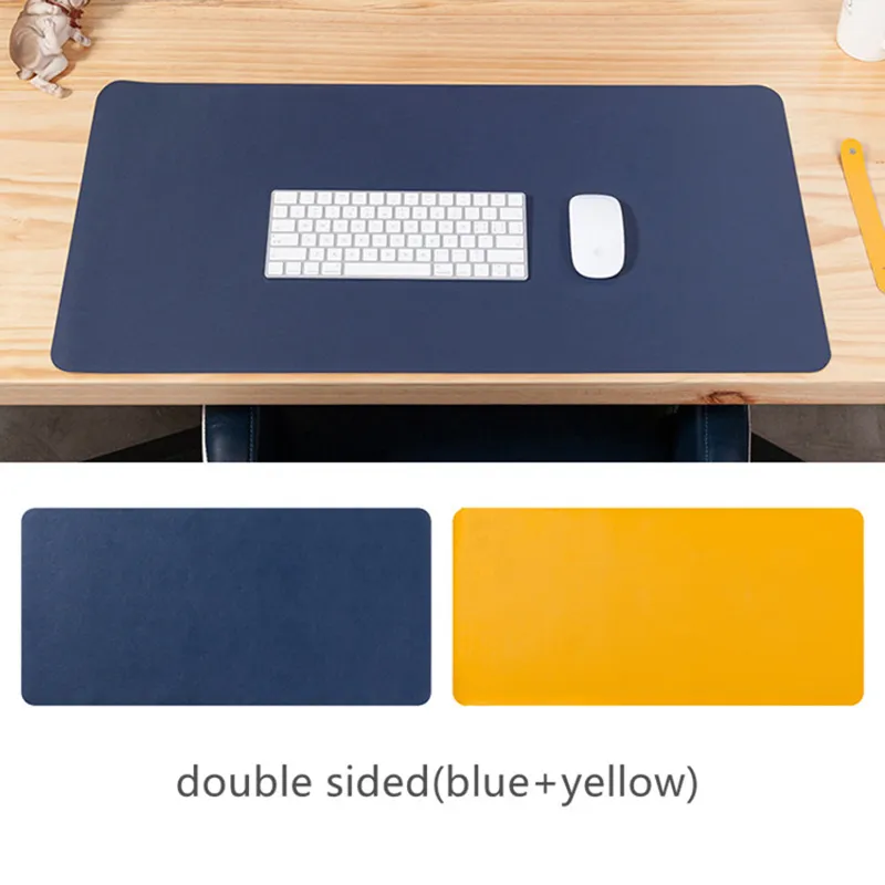 Waterproof PVC Leather Computer Laptop Desk Mats 90*45cm/35.4*17.7inch Dual Sided Multifunctional Home Office Oversized Keyboard Mouse Pad Game Gamer Mousepad HY0006