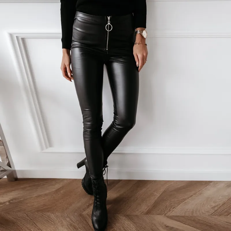 Pantalon negro ajustado 2025 mujer