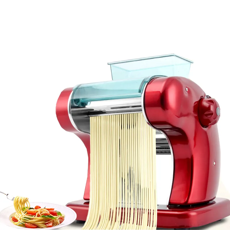 Automatische Nudelmaschine mit zwei Messern, kleine Haushalts-Nudelpressmaschine, Teig-Spaghetti-Rollenpressmaschine