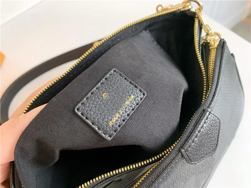 2021 Top-quality 2-piece leather shoulder bag luxurys handbag chain designers style Mini size 18.5cm flower fashion crossbody women clutch purse and wallets